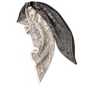 Prettystern Silk Scarf 65 x 65 cm - Women's 100% Silk Scarf Light & Airy for Spring Summer Square Headscarf, Ks11