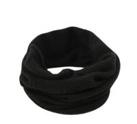 Prettystern unisex loop scarf 100% cashmere plain Woman neckerchief Man tube scarf black