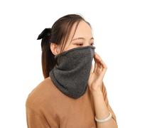Prettystern unisex loop scarf 100% cashmere plain Woman neckerchief Man tube scarf dark grey