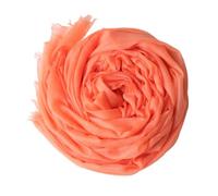 Prettystern Women's 100% Cashmere Feather Light Ring Pashmina Scarf Evening Dress Stole Made of Wafer-Thin 200 Yarn Cashmere Threads, 28. Light Orange, 200 cm X 100 cm