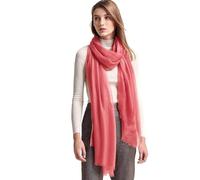 Prettystern Women's 100% Cashmere Feather Light Ring Pashmina Scarf Evening Dress Stole Made of Wafer-Thin 200 Yarn Cashmere Threads, 34. Pink, 200 cm X 100 cm