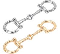 Pretwad 3 Pcs Horsebit Silk Scarf Buckle - Elegant Metal Scarf Buckle Clasps for Women, Simple Metal Scarfs Rings, Simple Chain Horsebit Scarfs Holder Clips for Silk Scarves & Shawls (Gold/Silver)