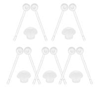 PRETYZOOM 1 Box Plastic Ear Retainers with Mushroom Head and Silicone Backs