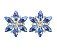 PRETYZOOM 1 Pair Crystal Shoe Clips Hand-embellished Blue Flower Design, Elegant Bridal Shoe Buckles Made of Crystal and Alloy, for Wedding or Special Occasion Accessories