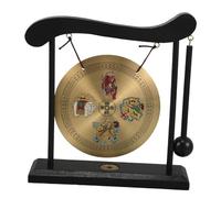 PRETYZOOM 1 Set Feng Shui Brass Gong for Home Decor Traditional Chinese Artware Desktop Ornament Brass Collectible with Stand Cultural Symbolism Aesthetic Appeal for Desktop Decoration