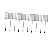 PRETYZOOM 10 Pcs Candlestick Base Christmas Candle Cups Taper Holder Christmas Stick Decorative Stand stick Holder Cup Spike Iron