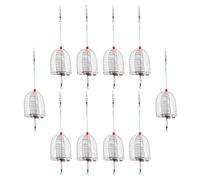 PRETYZOOM 10 Pcs Fishing Trap Basket Bait Trap Stainless Steel Welded Mesh Structure Corrosion Resistance Lightweight Multi-purpose Fishing Cage for Lobsters and Crabs Enthusiasts