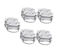 PRETYZOOM 10 pcs Heavy Duty Surface Mount Chest Handles Flush Lift Ring Cabinet Pull Handles for Industrial Boxes and Bags Construction with Easy Installation