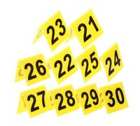 PRETYZOOM 10 pcs Triangle Number Signs Crime Scene Evidence Markers Multipurpose Table Stands for Theme Parties and Detective Games
