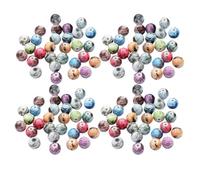 PRETYZOOM 100 Pcs 10mm Round Resin Beads for Necklace Making with Ink Painting Colour, Anti-Rust and Sturdy Structure, for DIY Crafting and Cross Stitch Accessories Random Color