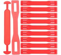 PRETYZOOM 100 Sets Sturdy Pp Cardboard Box Handle for Lifting and Carrying Milk Cartons and Cardboard Boxes, Red Plastic Handle with High Durability and Soft Smooth Surface, Suitable