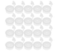 PRETYZOOM 100pcs 24mm Plastic Cosmetic Bottle Inner Caps Leakproof Airtight Lotion Bottle Stoppers with Hole Travel Mini Makeup Plug Inserts