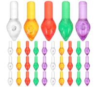 PRETYZOOM 100pcs Christmas Tree Lights Twist Bulb Ornaments Replacement Plastic Pegs for Vintage Xmas Decoration