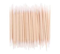 PRETYZOOM 100pcs Double Ended Cotton Swabs Wooden Handles, Precision Pointed Tip Makeup and Tattoo Swabs for Cosmetic Use and Detailed Cleaning