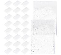 PRETYZOOM 100pcs Holographic Trading Card Sleeves with Star Corners, Waterproof Pp Material and Opentop Edge, for Trading Card Displays and Diaries, Crystal Glitter Photocard Protective