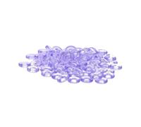 PRETYZOOM 100pcs Lavender Doughnut Shape Glass Beads Lightweight Portable DIY Charms for Bracelets and Neck Chains Handmade Craft Accessories