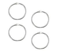 PRETYZOOM 100pcs Metal Loose Leaf Binding Rings for DIY Crafting and Jewelry Making, Silver Connective Hoops with 25mm Inner Diameter and Lightweight Design for Suspending Items and Linking