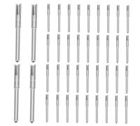 PRETYZOOM 100pcs Nickel Plated Brass Copper Pin Terminals Heavy Duty Electrical Connectors for High Frequency Signal Transmission Compact Wire Crimp Connectors for Lead Wires and Unit