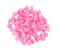 PRETYZOOM 100PCS Star-Shaped Pin Backings Replacement Clutch Keepers for Lapel Pins Tie Tack Badges Plastic Caps Pink Accessory for Secure Fastening