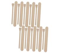 PRETYZOOM 100pcs Wax Applicator Wax Spatula Wooden Ice Cream Stick Shape Safe Hair Removal Tools for DIY Craft Accessories