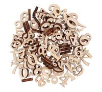 PRETYZOOM 100pcs Wooden Blank Cutouts for Crafts DIY Painting Natural Wood Embellishments for Early Education Alphabet and Learning Activities