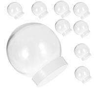 PRETYZOOM 10Pcs 270ml DIY Snow Globe Clear Plastic Water Globe with Screw Off Cap Fillable Candy Bottle Empty Jar for DIY Craft Christmas Decoration