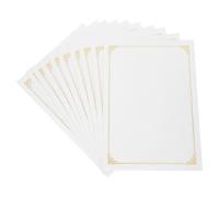 PRETYZOOM 10pcs A4 Blank Certificate Paper Sheets 210x297mm Gold Foil Stamped Award Certificate Paper for Printable Diplomas and Honor