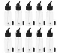 PRETYZOOM 10Pcs Airbrush Paint Container Plastic Bottles 60Ml Double-Action Suction Feed for Model Painting and Precise Dispensing