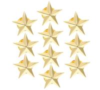 PRETYZOOM 10pcs Alloy Five-pointed Star Badge Classic Star Lapel Pins for Clothes Accessories Patriotic of July Memorial Day Labor Day Costume Decoration Stylish Brooch for Sweaters Bags