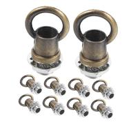 PRETYZOOM 10pcs Antique Bronze Ceiling Lamp Hook Rings Closed Eye Nuts for Secure Chandelier Hanging Heavy Duty DIY Lighting Hooks for Indoor and Outdoor Fixtures