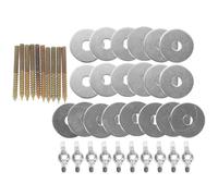 PRETYZOOM 10pcs Bird Cage Screws and Nuts Set Stainless Steel Bird Perch Accessories with Washers for Fixing Springboard and Stand Platform and Hamsters