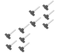 PRETYZOOM 10pcs Black M8x50mm Threaded Handle Knob Thumb Screws with Carbon Steel Bolt and Pp Plastic Knurled Head, Anti-slip Grip Minimizes Finger Pressure, for Optical Platforms