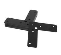 PRETYZOOM 10pcs Black Stainless Steel L Shape Brackets Flat Corner Braces Heavy Duty Right Angle Bracket Corner Supports with Smooth Edges for Shelves and Stools Reinforcement
