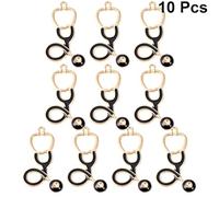 PRETYZOOM 10pcs Black Stethoscope Pendant Charms Jewelry Making Set for Necklace Bracelet Accessories Craft Supplies