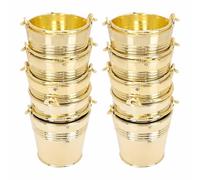 PRETYZOOM 10pcs Candy Storage Container Candy Bucket Mini Buckets Sturdy Plastic Festive Simple Design Party Supply for New Year and Christmas