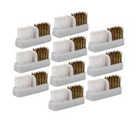 PRETYZOOM 10pcs Copper Wire Nail Drill Brush Double Head Cleaning Tool Portable Nail Art Accessories for Manicure Pedicure Efficient Dust Removal and Resilient Design