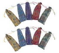 PRETYZOOM 10pcs Drawstring Comb Bags with Embroidered Chinese Style Design, Cloth Jewelry Pouches Featuring Secure Closure and Compact Size, for Weddings and Presenting Party Favors