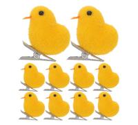 PRETYZOOM 10pcs Easter Hair Accessories: Cute Chick Hair Clips - Decorative Small Barrettes - Animal Alligator Clips for Girls Spring Party Costume Supplies