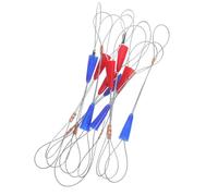 PRETYZOOM 10pcs Electrical Cable Pulling Socks Grips for Wire Sorting and Wiring Work, Red and Blue Plastic and Iron Fish Tape Puller Tool, Efficient Organiser for Electricians