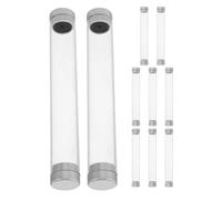 PRETYZOOM 10pcs Eyelash Tweezers Storage Case Compact Cylindrical Plastic Holder for Easy Identification Suitable for Nail Salons and Laboratories