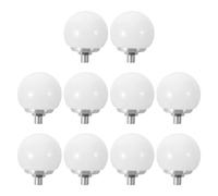 PRETYZOOM 10pcs LED Vanity Lamp Shade Half Globe Lamp Cover Dome Shade for Light Plastic Wrought Iron Screws Soft Illumination Maximizing Efficient Light Usage for Dressing Area Daily