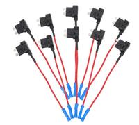PRETYZOOM 10pcs Line Mini Fuse Tap Adapter Standard Plug Socket Accessory for Car Electronics Gauge Wire with Insulated Terminals Durable Wiring for Automotive Circuit Protection