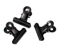 PRETYZOOM 10pcs Metal Clips Paper Clamp Stainless Steel Flat Surface Easy to Open and Clamp for Cubicle Walls and Cork Boards Suitable for Students and Friends