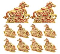 PRETYZOOM 10pcs Mini Lucky Horse Pendants for Crafts Chinese Zodiac Charms Small Animal Pendants DIY Lunar New Year Decorations Year of the Horse Jewelry Making