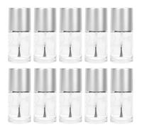 PRETYZOOM 10pcs Nail Polish Package Glass Container Nail Polish Bottles 15ml Compact High-end Elegant Design Prevents Overflow Light Weight for Professional Salon Use with Brush