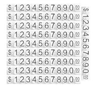 PRETYZOOM 10pcs Number Letter Price Tag Cubes for Jewelry Retail, Medium Black Digit Price Display Blocks, Adjustable Pricemarker Labels for Counter and Shop Use