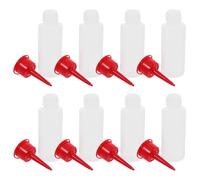 PRETYZOOM 10pcs Plastic Needle Tip Glue Bottles with Leak-proof Flexible Squeeze Design, Red Applicator Bottles for DIY Tasks and Small-scale Craft Projects