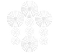 PRETYZOOM 10pcs Plastic Pickle Press Mesh Plate for Fermentation and Pickle Making, Pe Material with Smooth Surface, Keeps Sauerkraut and Pickled Chili Vegetables Submerged, White Grid