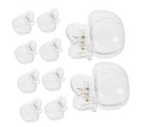 PRETYZOOM 10pcs Portable Toothbrush Covers Transparent Duck Shape Protective Holder Clips for Travel Bathroom Home Secure Firm Grip Easy to Clean Compact Toothbrush Cap Cases