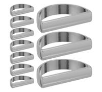PRETYZOOM 10pcs Semicircle Napkin Ring Napkin Holder Alloy Silver Smooth Burr-free Surface for Hotels Thanksgiving Christmas Table Decor